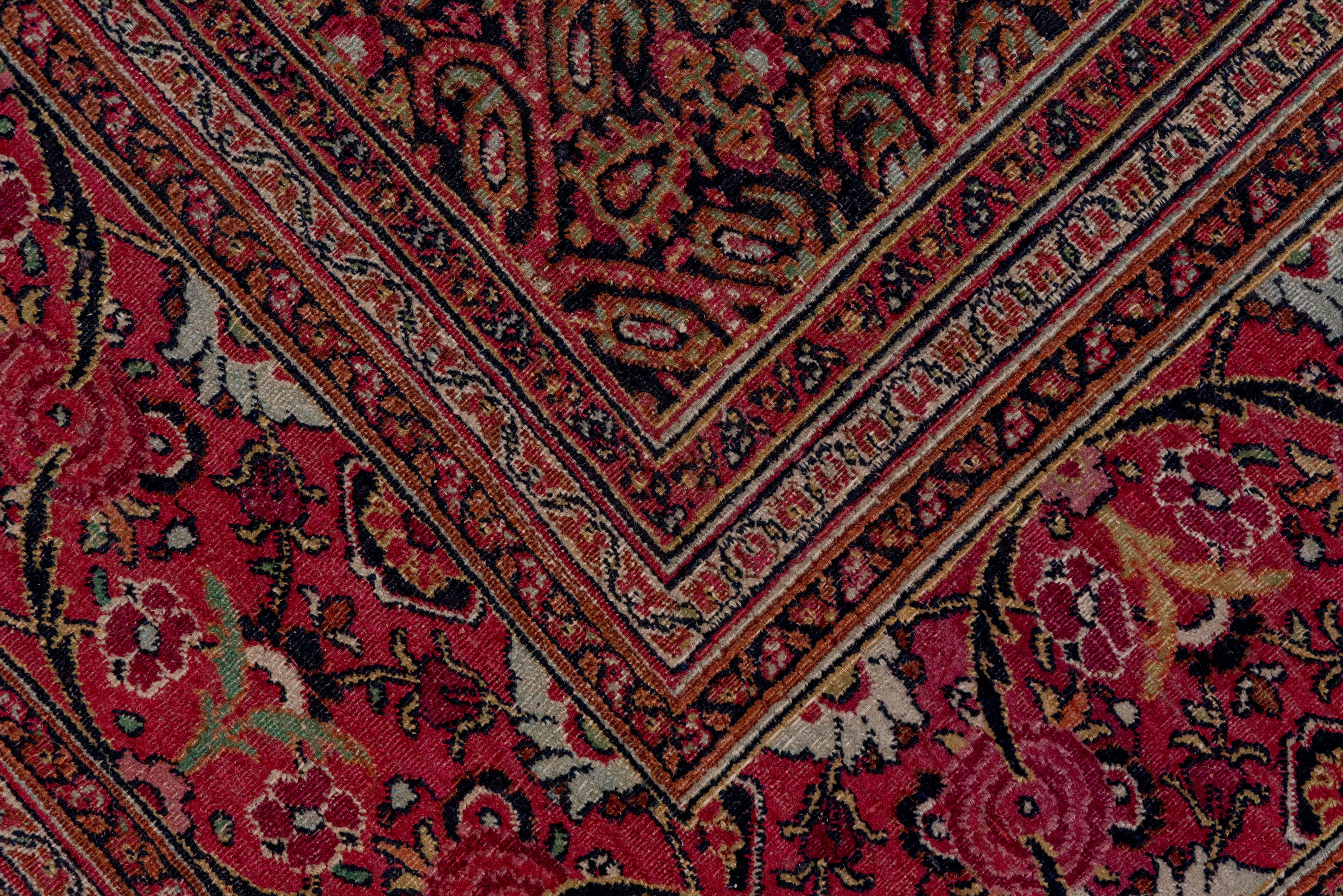 Persian Antique Khorassan Carpet, Red Field For Sale 6