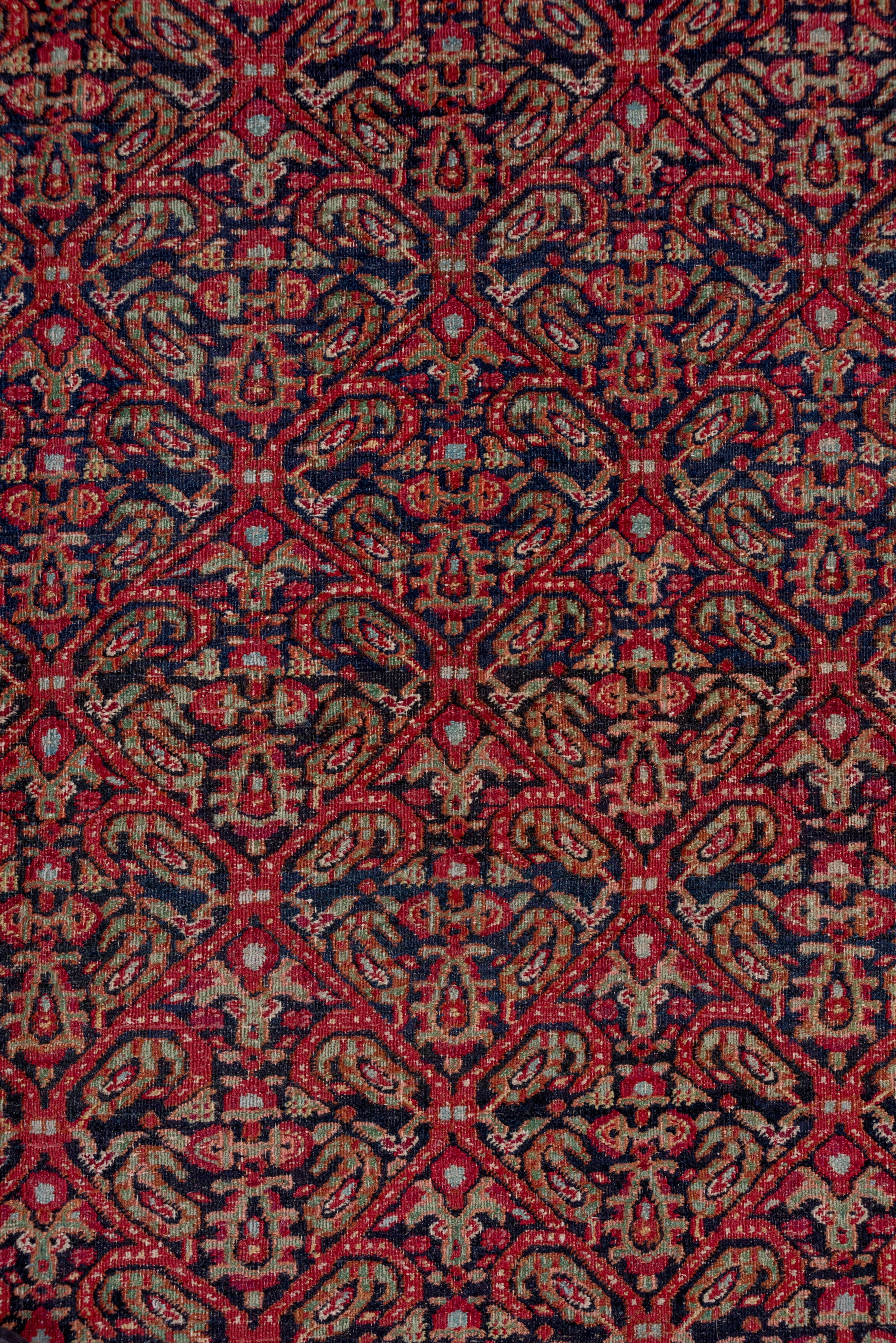 Persian Antique Khorassan Carpet, Red Field For Sale 1