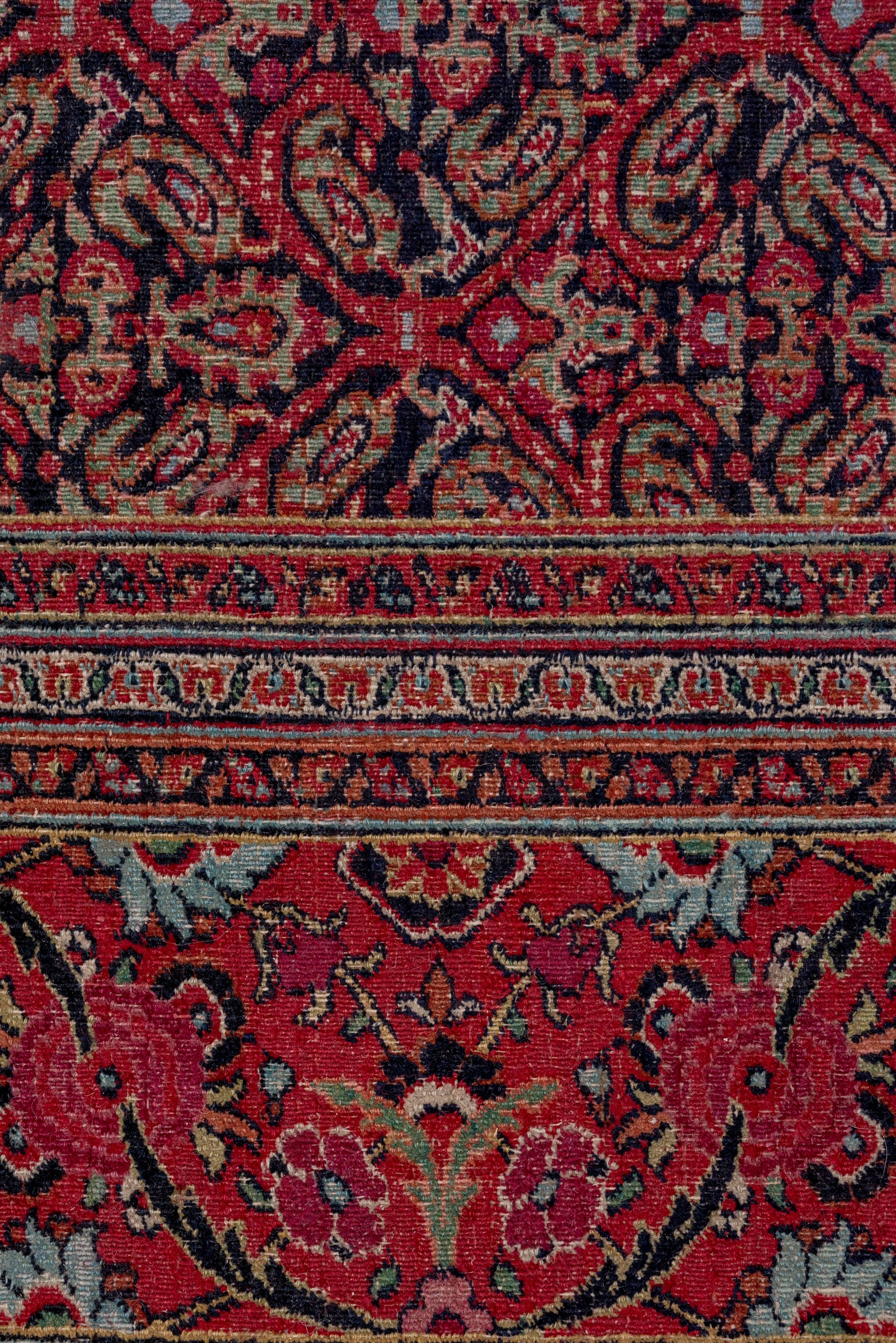 Persian Antique Khorassan Carpet, Red Field For Sale 2