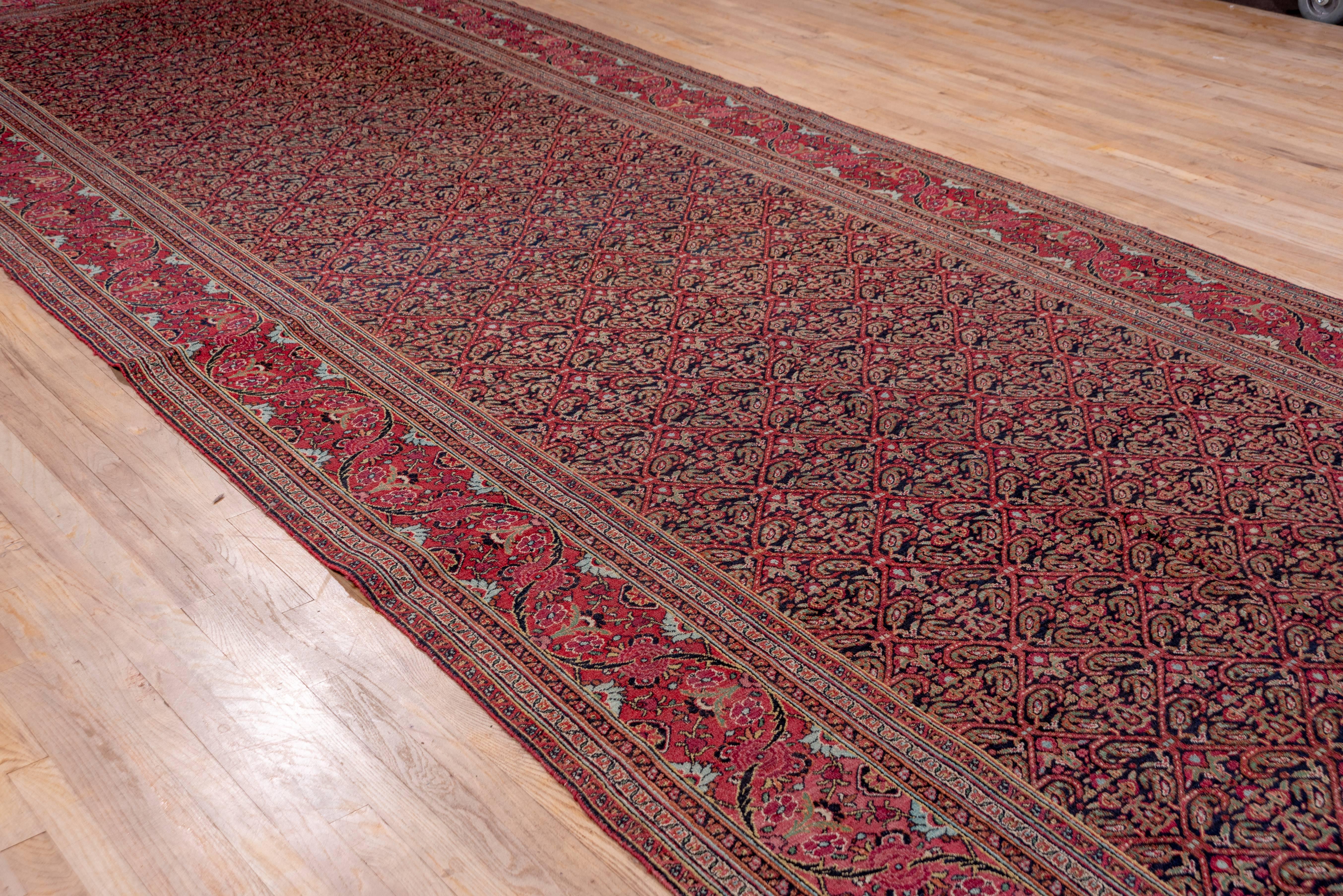 Persian Antique Khorassan Carpet, Red Field For Sale 3