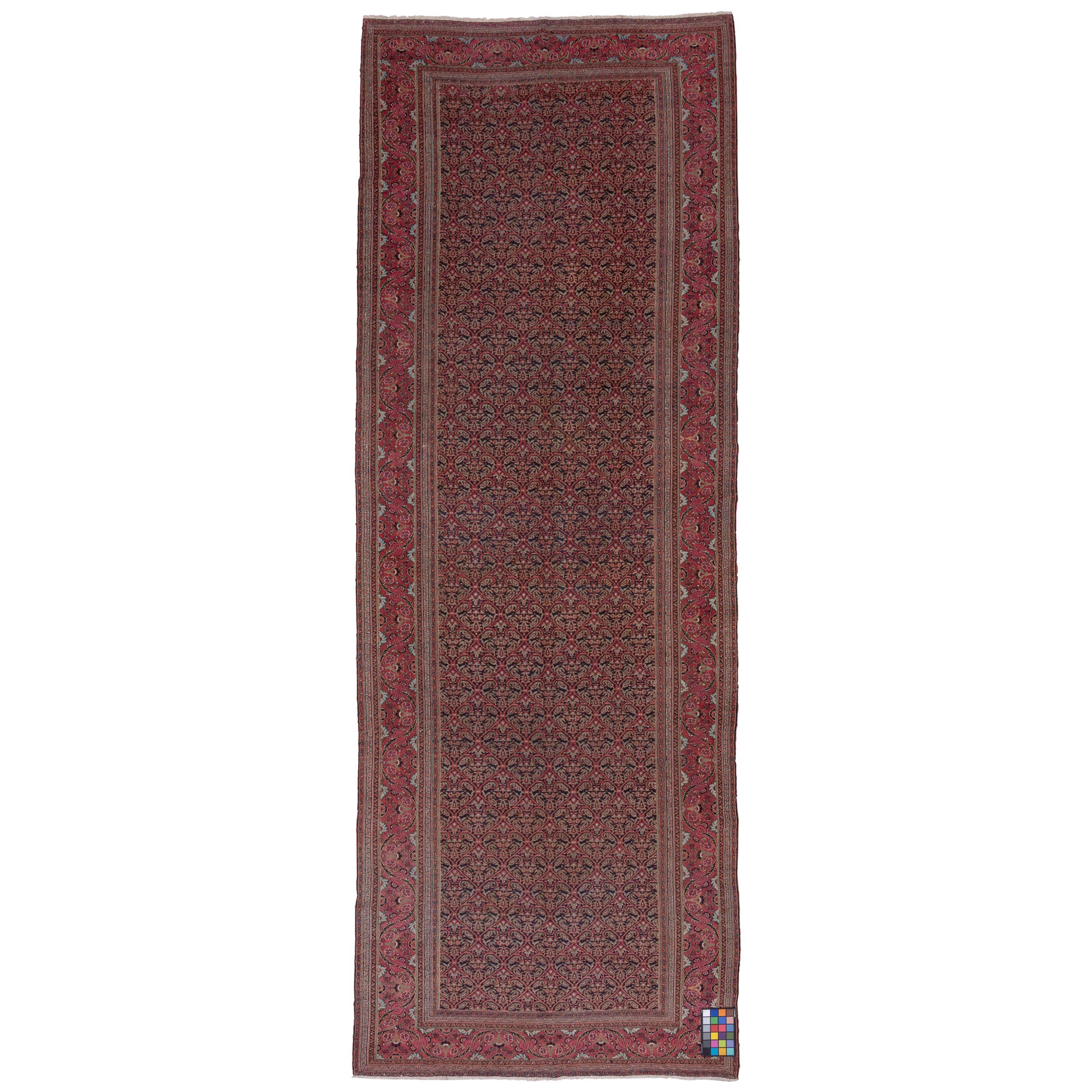 Persischer antiker Khorassan-Teppich, rotes Feld