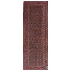 Tapis persan ancien du Khorassan, terrain rouge