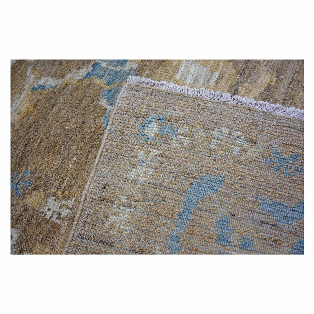 Area Persiana Sultanabad in Lana 10 x 20 Taupe, Avorio e Azzurro fatta a mano (a) Gallery in vendita 10