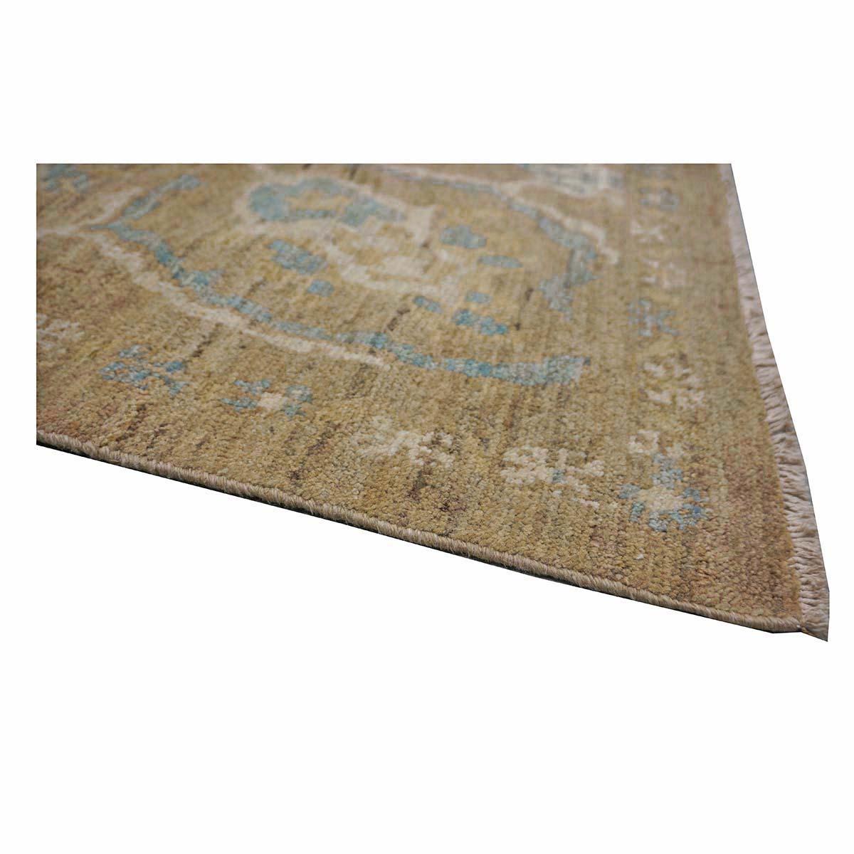 Gallery Sized Persian Sultanabad Rug 10 x 20 light brown & Light Blue For Sale 1