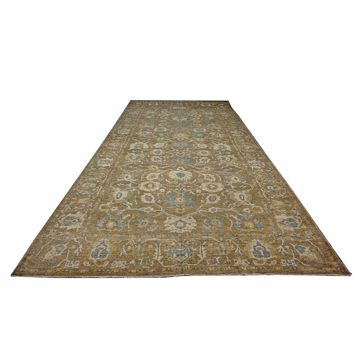 Condition: New

Origin: Persia

Design: Sultanabad

Actual size: 9.7 x 19.6

Colors: Tan, Ivory, Light Blue, Taupe

Content: Wool

RN: 1141324