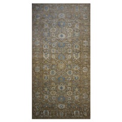 Gallery Sized Persian Sultanabad Rug 10 x 20 light brown & Light Blue