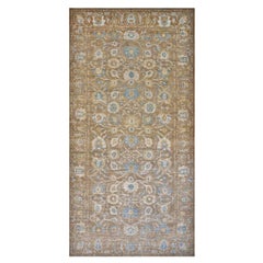 Gallery Sized Persian Sultanabad Rug 10 x 20 light brown & Light Blue