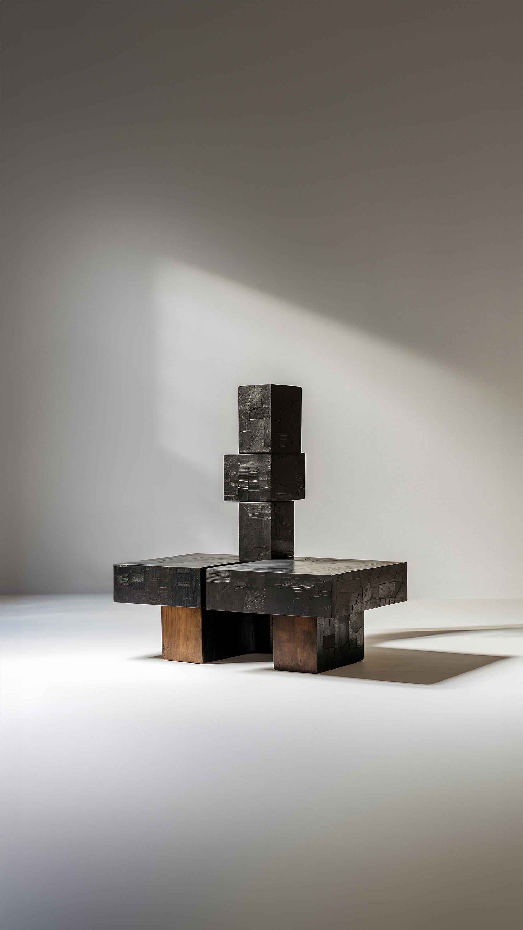 Brutalist Gallery-Style Unseen Force #65: Solid Oak Table by Joel Escalona, Luxe Decor For Sale