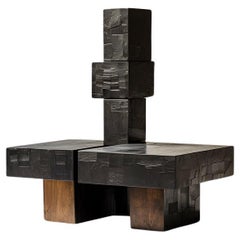 Unseen Force #65: Tisch aus massiver Eiche im Galeriestil von Joel Escalona, luxuriöses Dekor