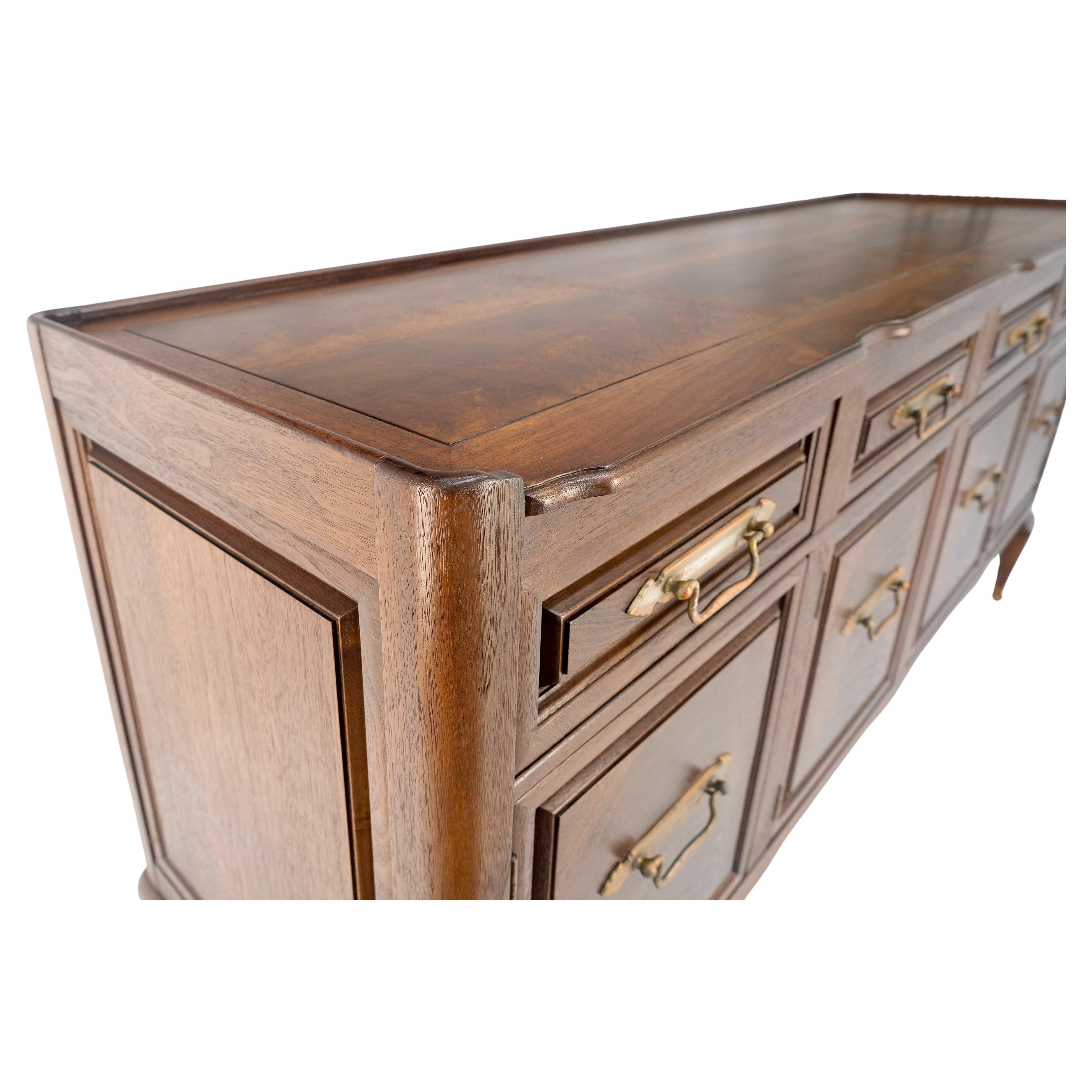 Mid-Century Modern Gallery Top Solid Walnut Raised Panel Dovetail Drawers 66