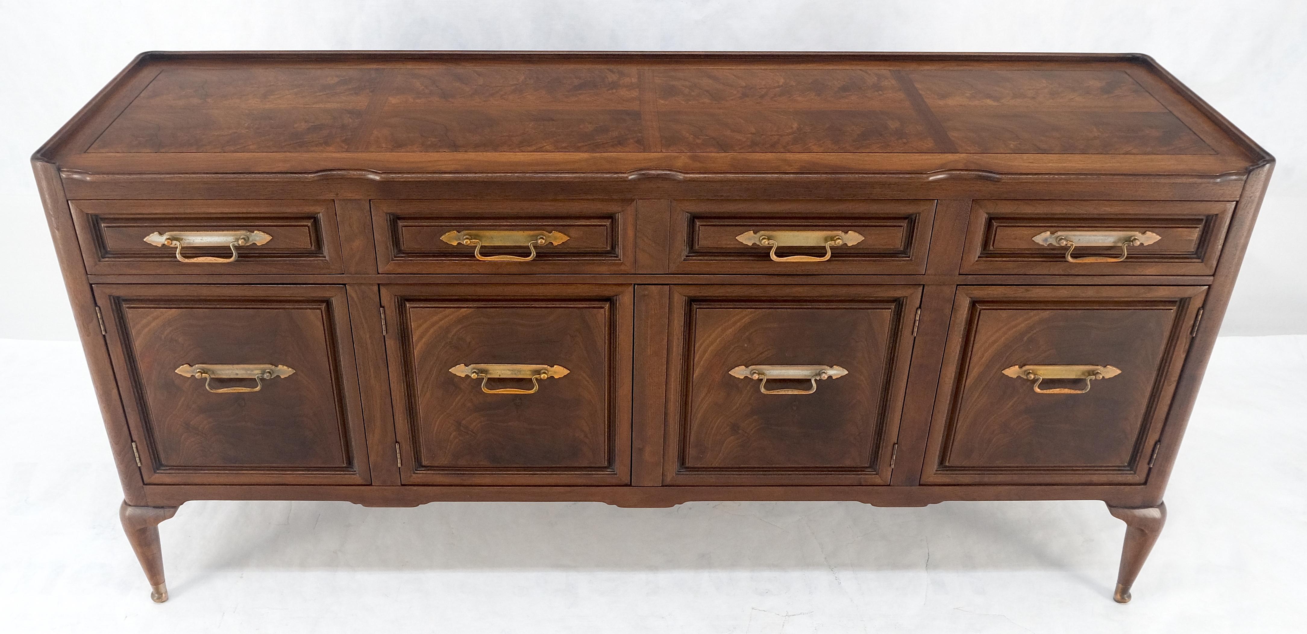 Lacquered Gallery Top Solid Walnut Raised Panel Dovetail Drawers 66