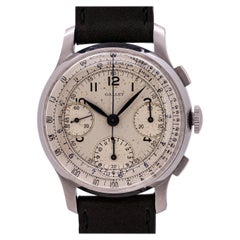Gallet 3 Registers Chronograph Valjoux 71, circa 1940s