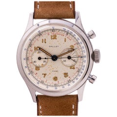 Retro Gallet stainless steel Excelsior Park Chronograph Manual wristwatch, circa 1950