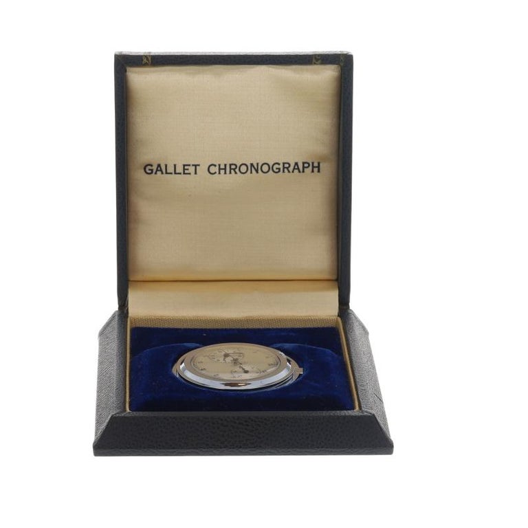 Gallet Stopwatch Chronograph Stop Watch Stainless Steel Vintage w/ Original Box Gallet Rattrapante Stopwatch – Analog:Shift main image 4