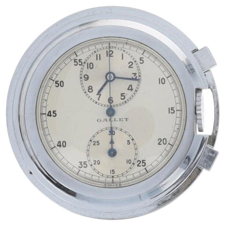 Gallet Stopwatch Chronograph Stop Watch Stainless Steel Vintage w/ Original Box Gallet Rattrapante Stopwatch – Analog:Shift main image 3