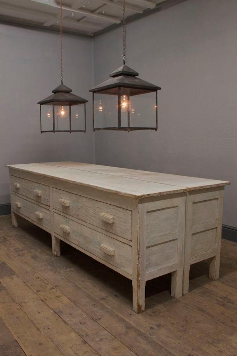 Patinated Galley Lantern, a Brass Lantern Inspired by the English Country House Kitchen For Sale