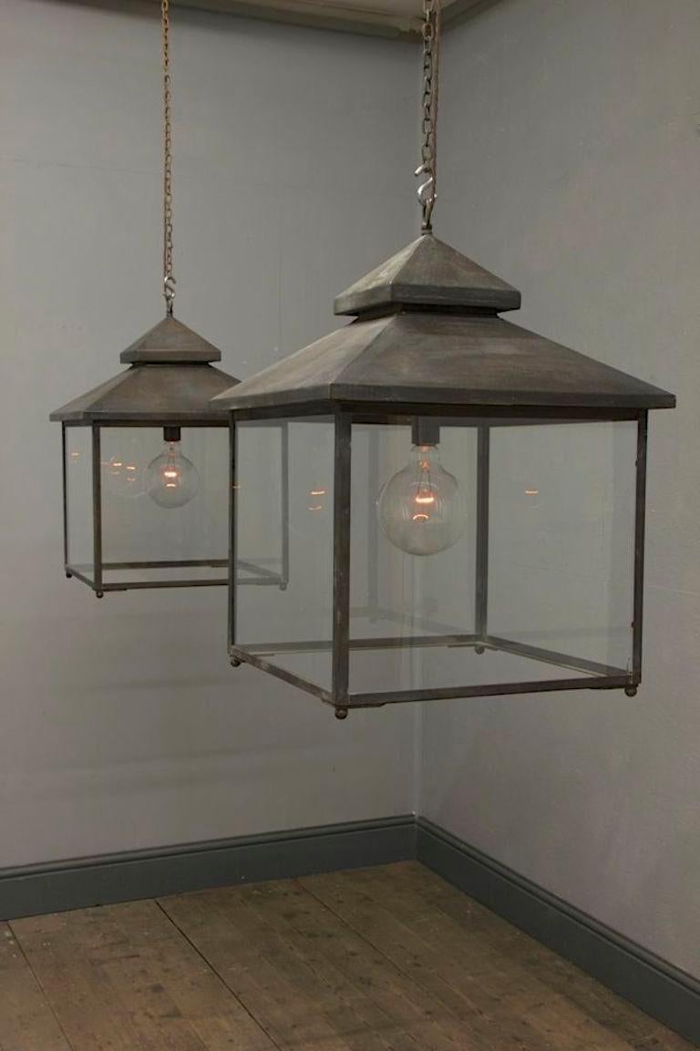 Contemporary Galley Lantern, a Brass Lantern Inspired by the English Country House Kitchen For Sale