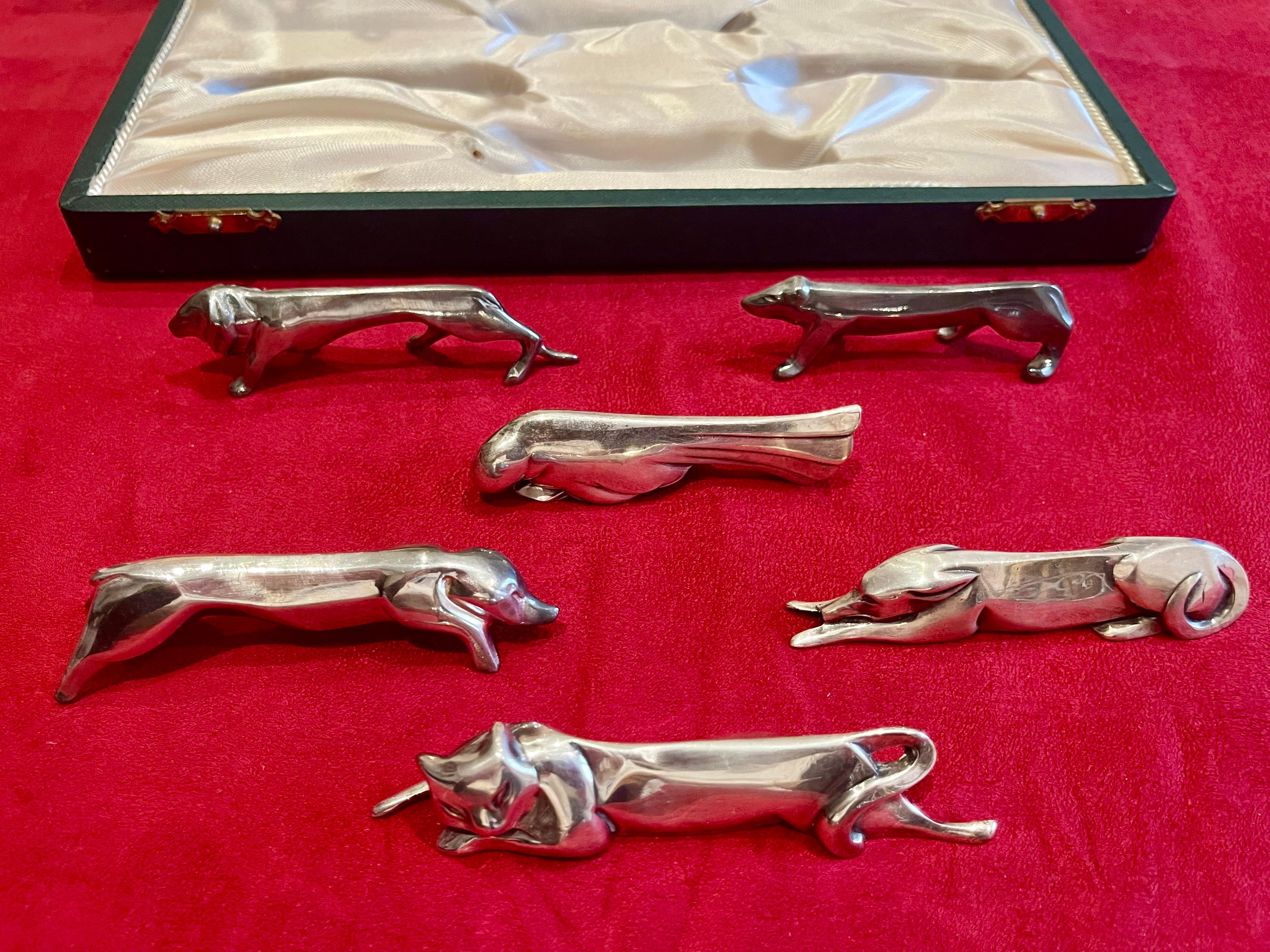 Gallia & Christofle - Set de repose-couteaux 6 pièces Bon état - En vente à Beaune, FR