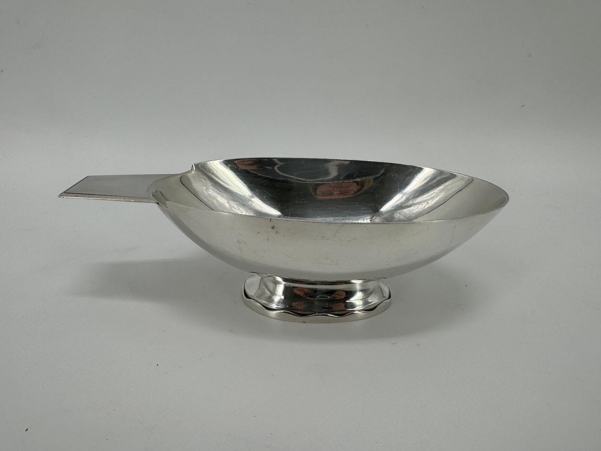 French Gallia For Christofle, Gravy Boat ’Swan’ and its spoon By Christian Fjerdingstad For Sale