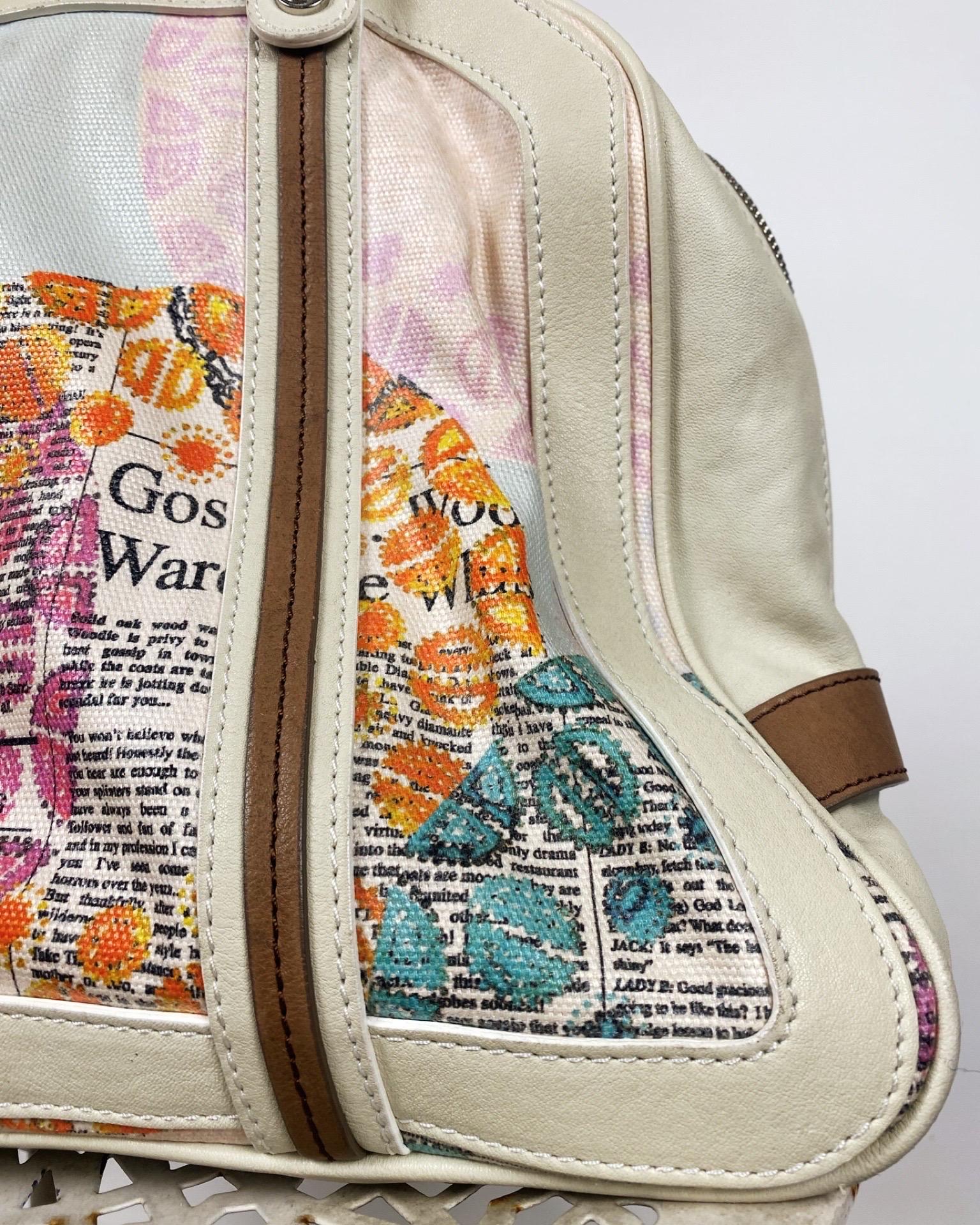 GALLIANO 2000s Newspaper Gazette Shoulder Bag en vente 3