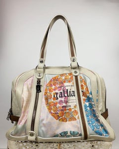 GALLIANO 2000s Newspaper Gazette Shoulder Bag