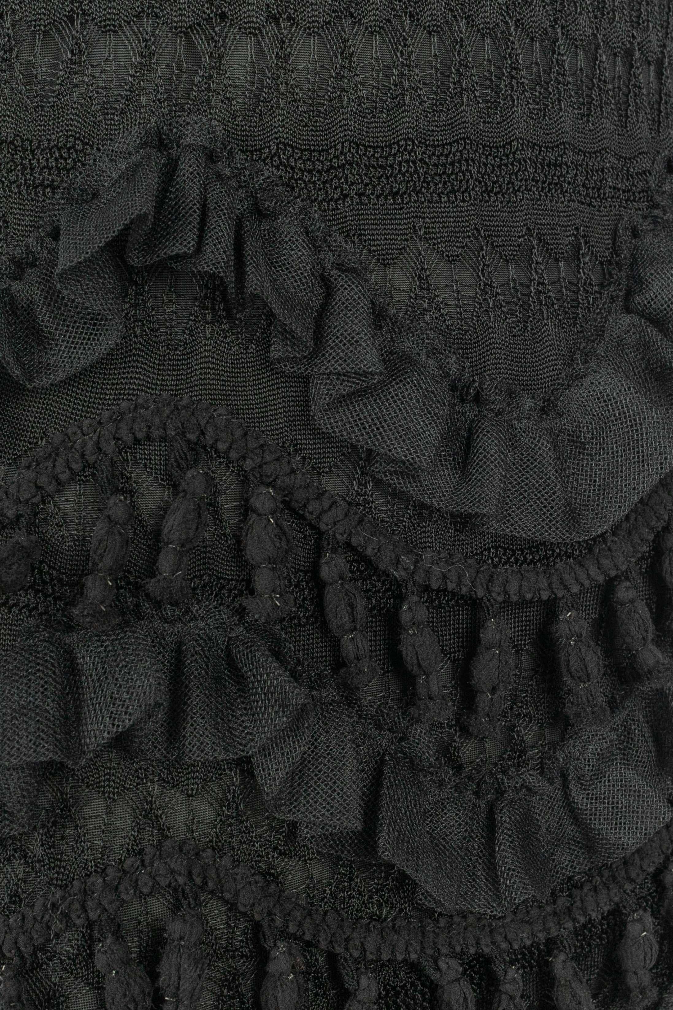Galliano Schwarzes Netzkleid im Angebot 3
