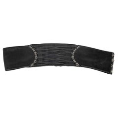 Galliano Cintura in tessuto satinato nero