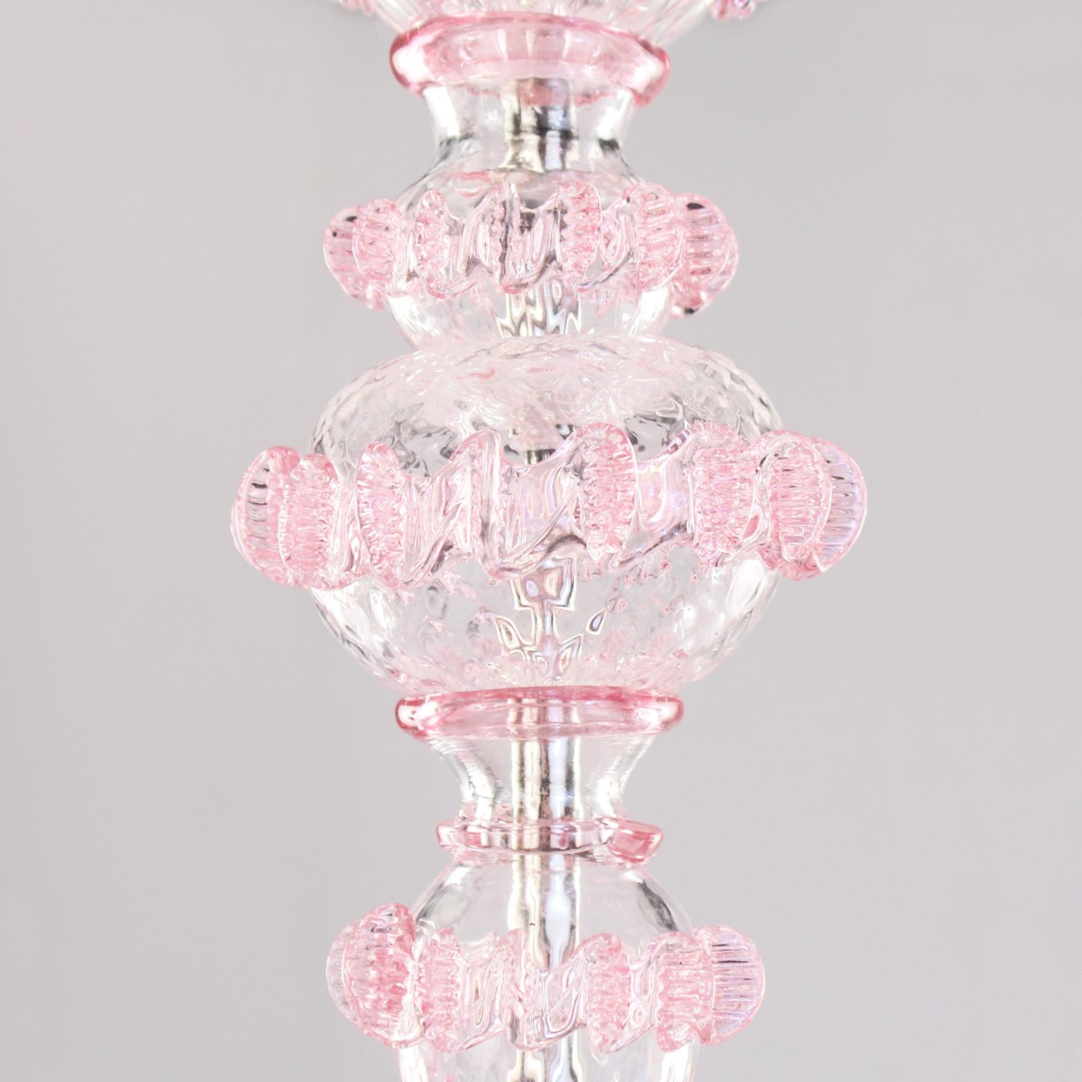 pink murano chandelier