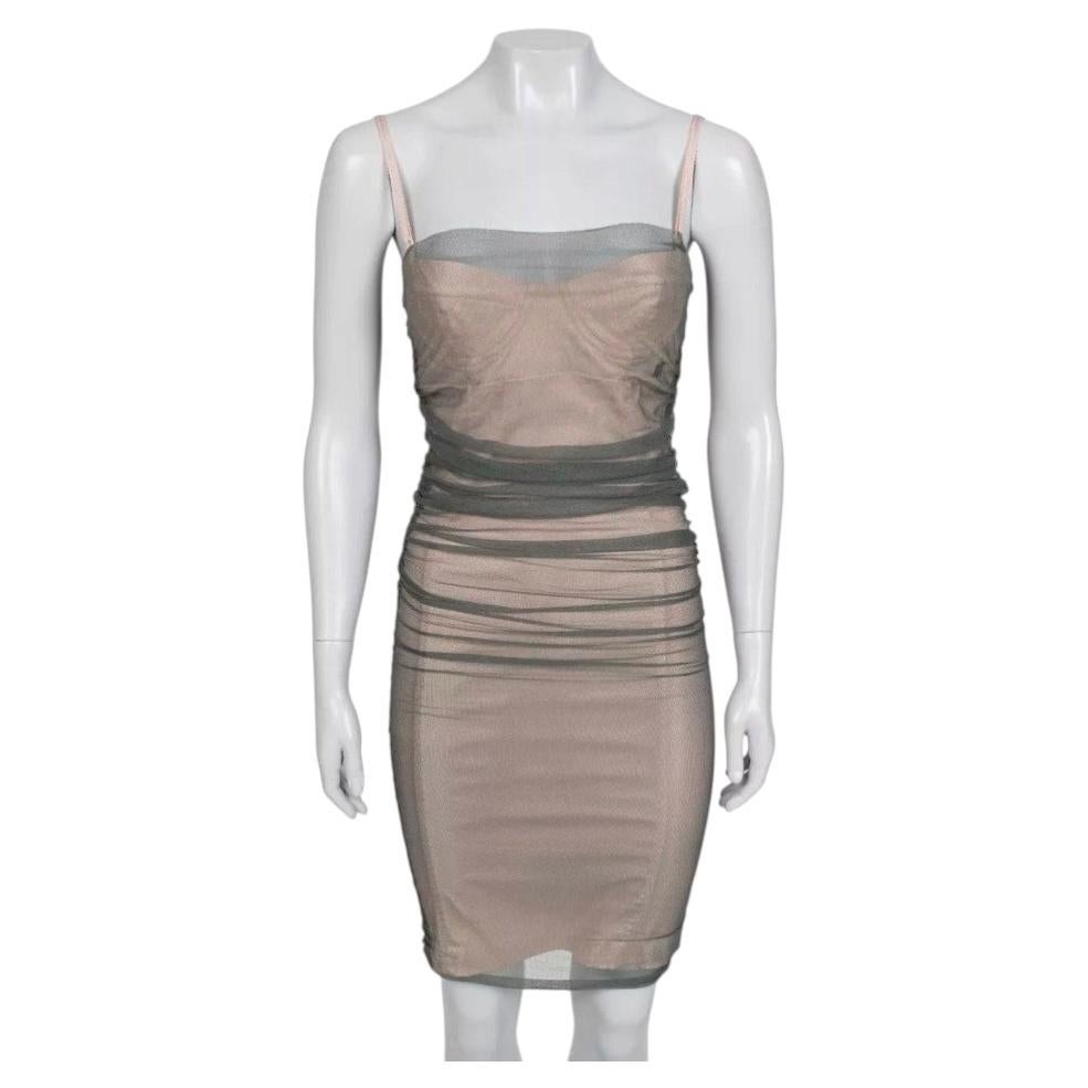 Galliano Chic Fitted Mesh Detail Dress Sz.40/ S