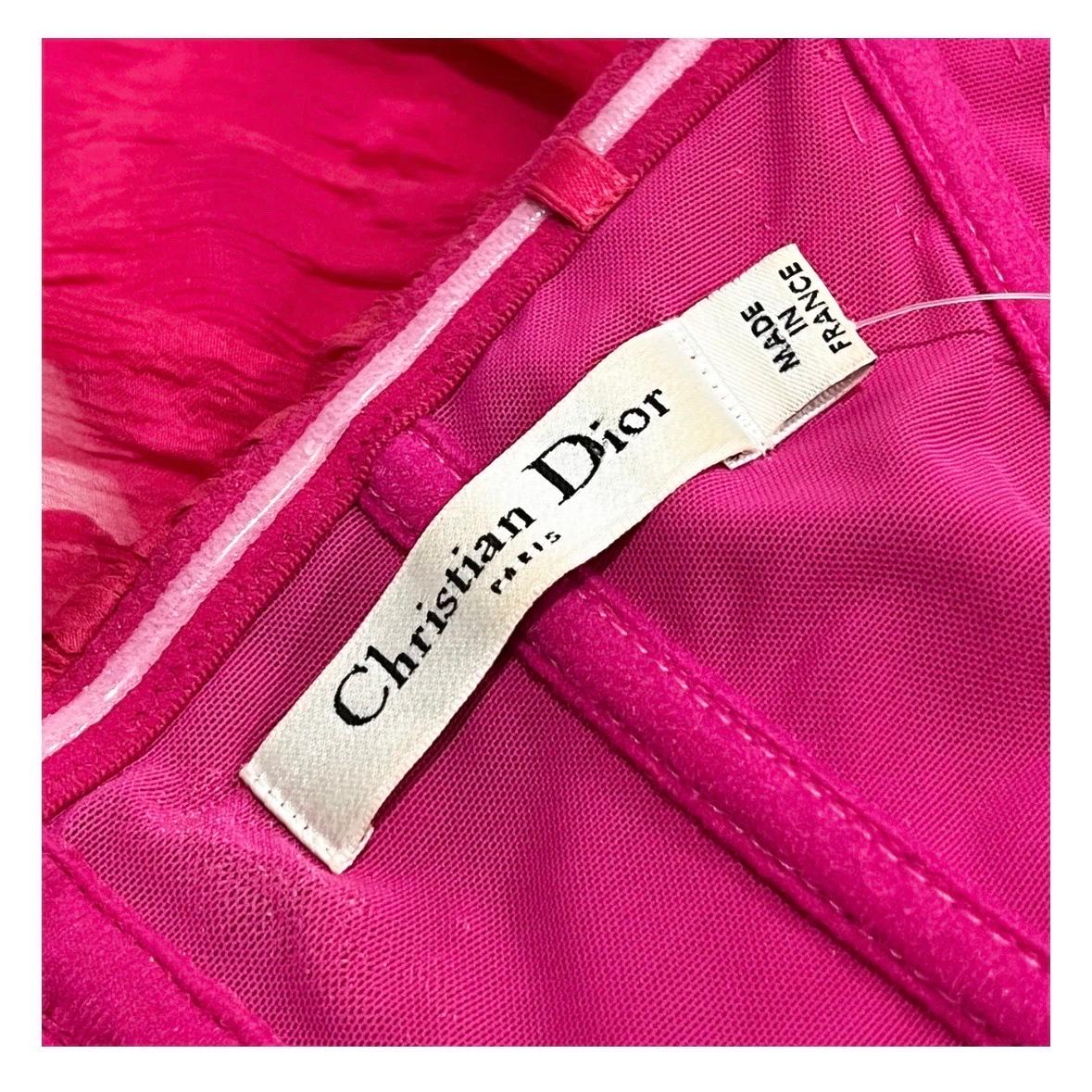 Galliano Dior Magenta Mini Dress Spring2009 For Sale 1