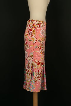 Galliano Floral Print Skirt, Size 38FR