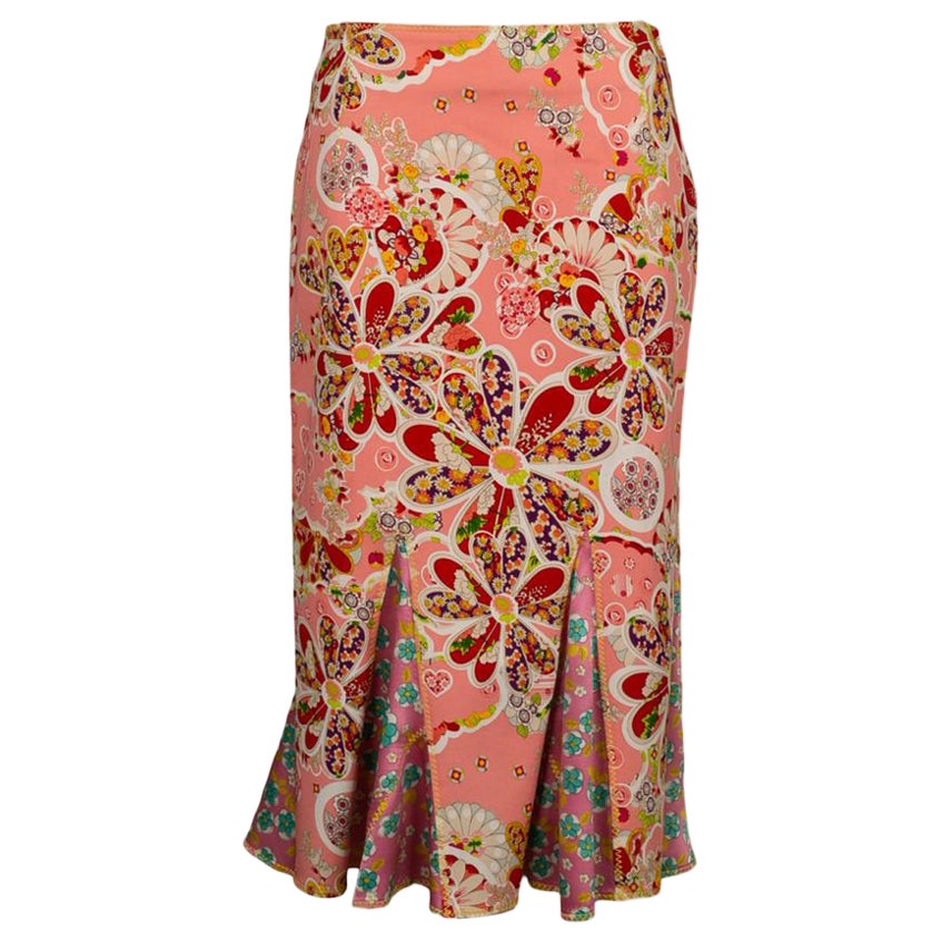 Galliano - Jupe à imprimé floral, taille 38FR