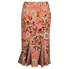 Galliano - Jupe à imprimé floral, taille 38FR