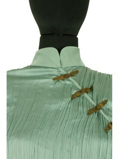 Galliano For Dior 1999 Green Silk Cheongsam Blouse