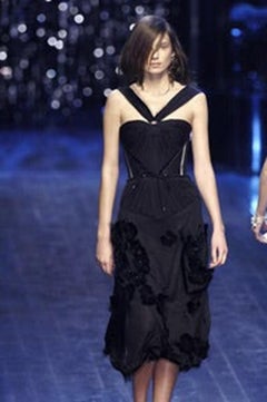 Christian Dior by Galliano Spring 2005 Teal Pleated Silk Jersey Dress