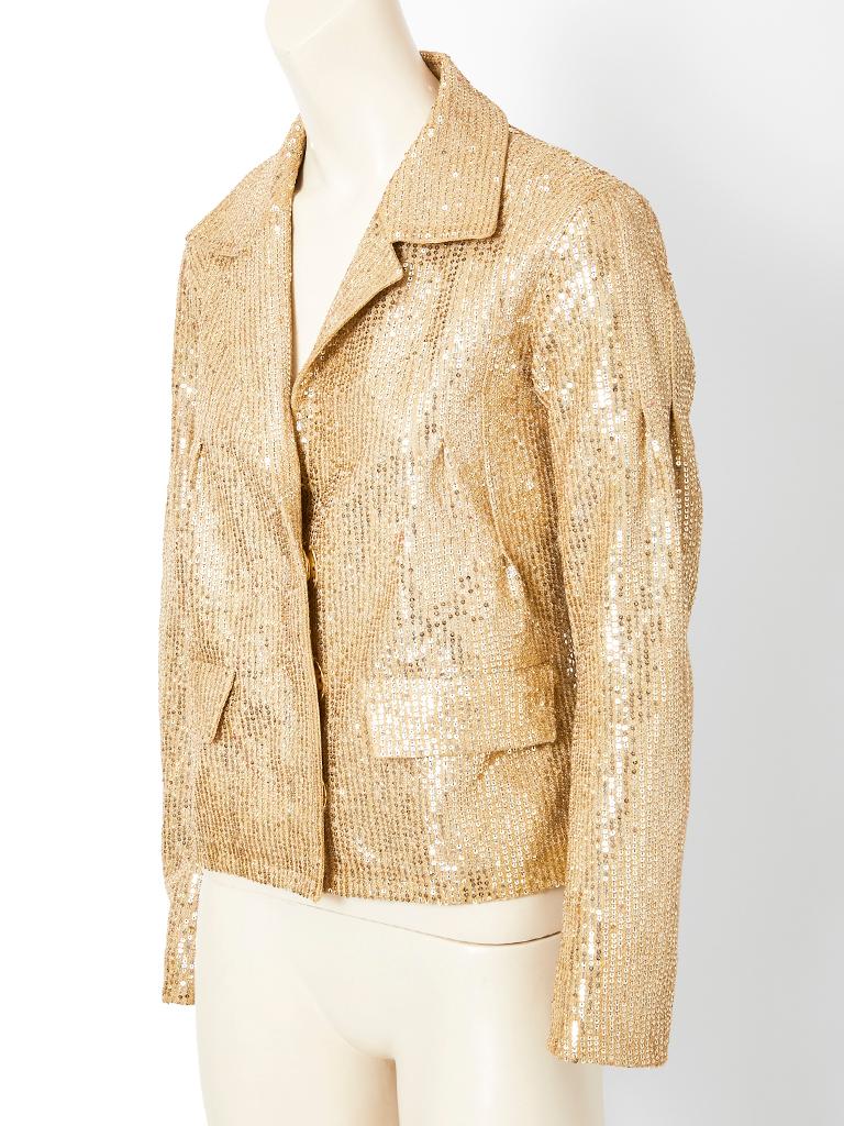 Beige Galliano for Dior Sequined Jacket
