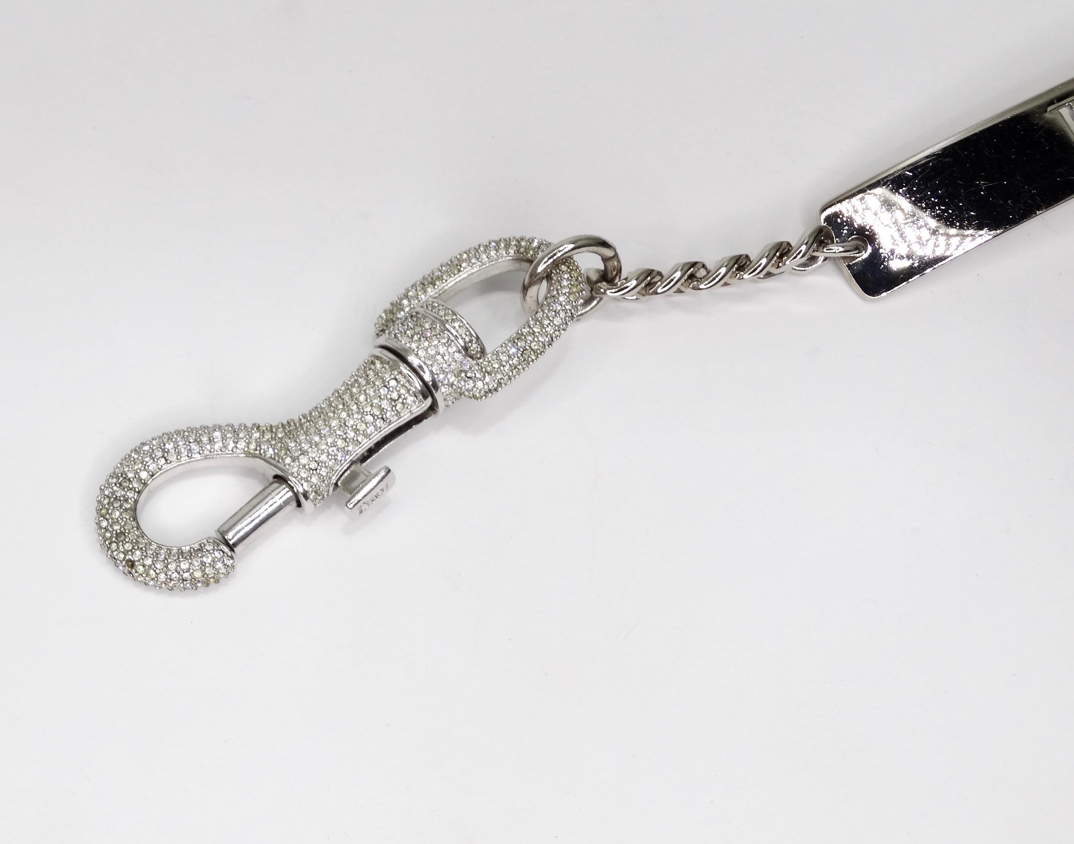 Gray Galliano for Dior White Leather Chain Belt