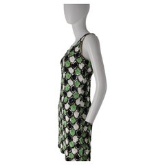 Galliano Green Black And White Dress Sequins
