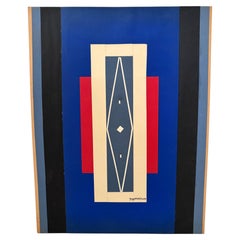 Galliano Mazzon Collage, postmodernes Kunstwerk aus Italien, signiert