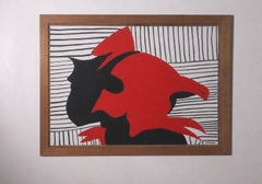 Painting by Galliano Mazzon, titled *Apocalypse*, tempera on Masonite, signed