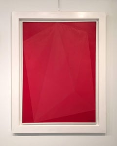 Galliano Mazzon "Composition" 1966 Oil Canvas Abstract Geometric Red MAC