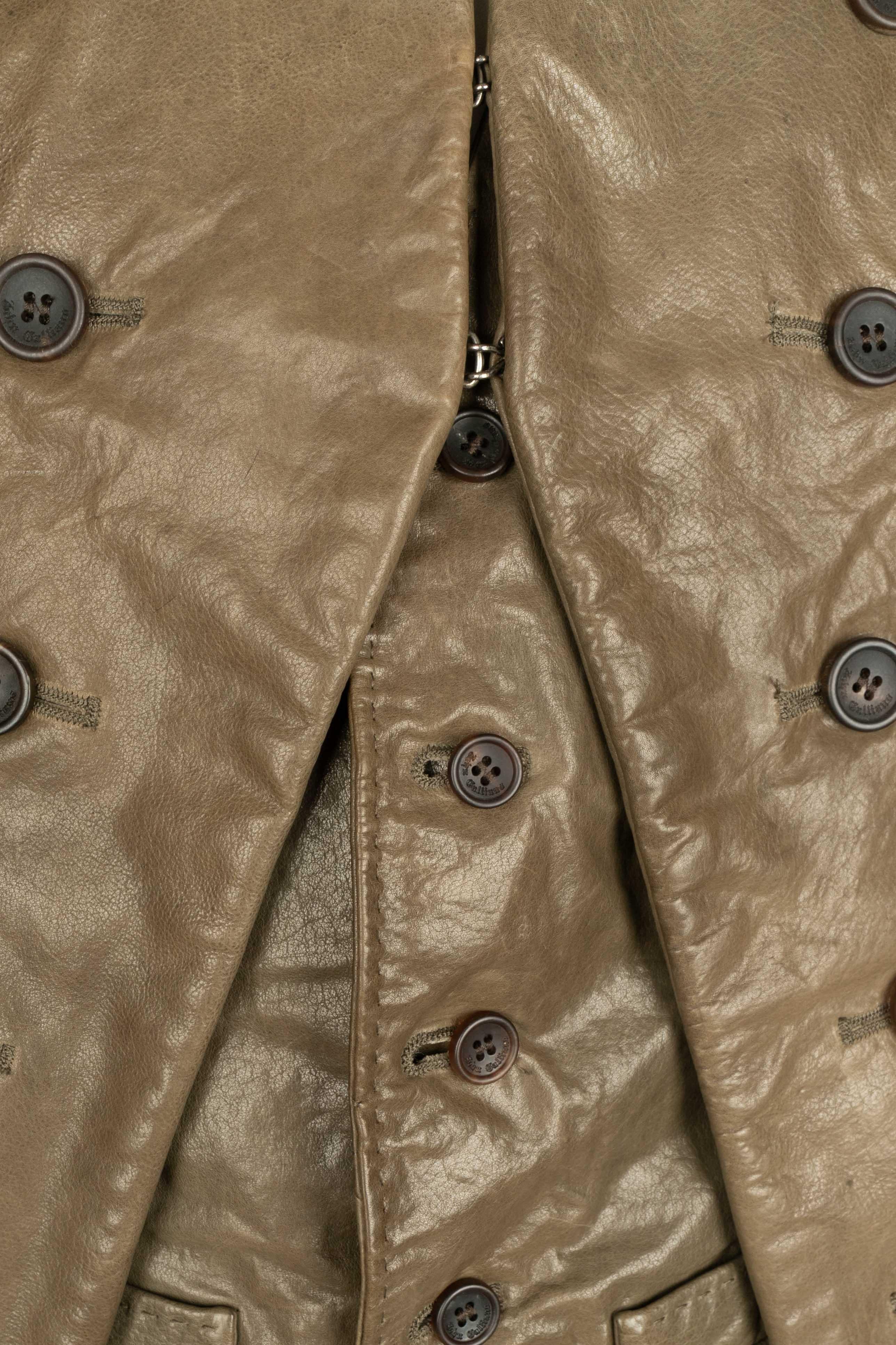 Galliano men leather jacket In Excellent Condition For Sale In SAINT-OUEN-SUR-SEINE, FR