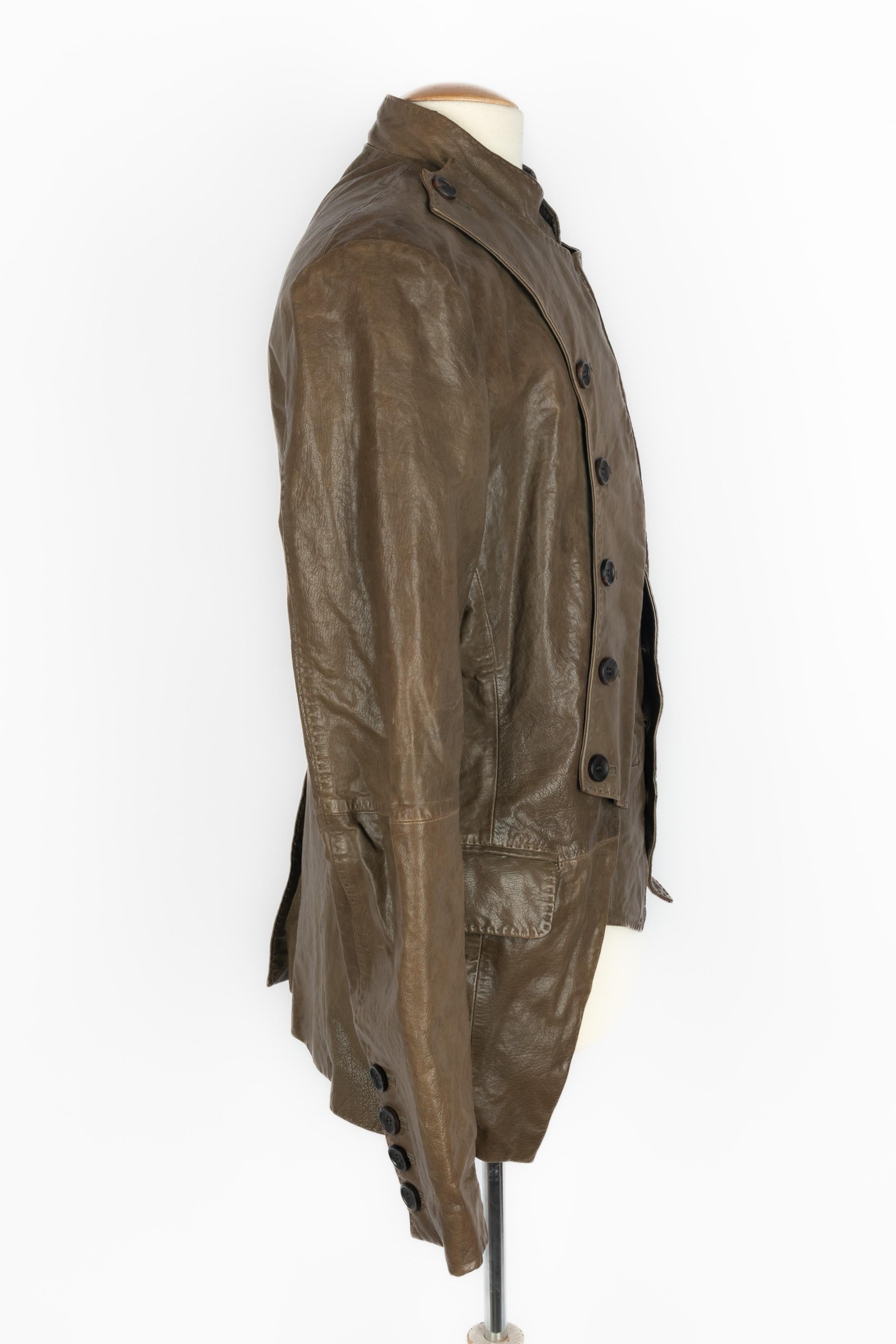 Men's Galliano men leather jacket For Sale