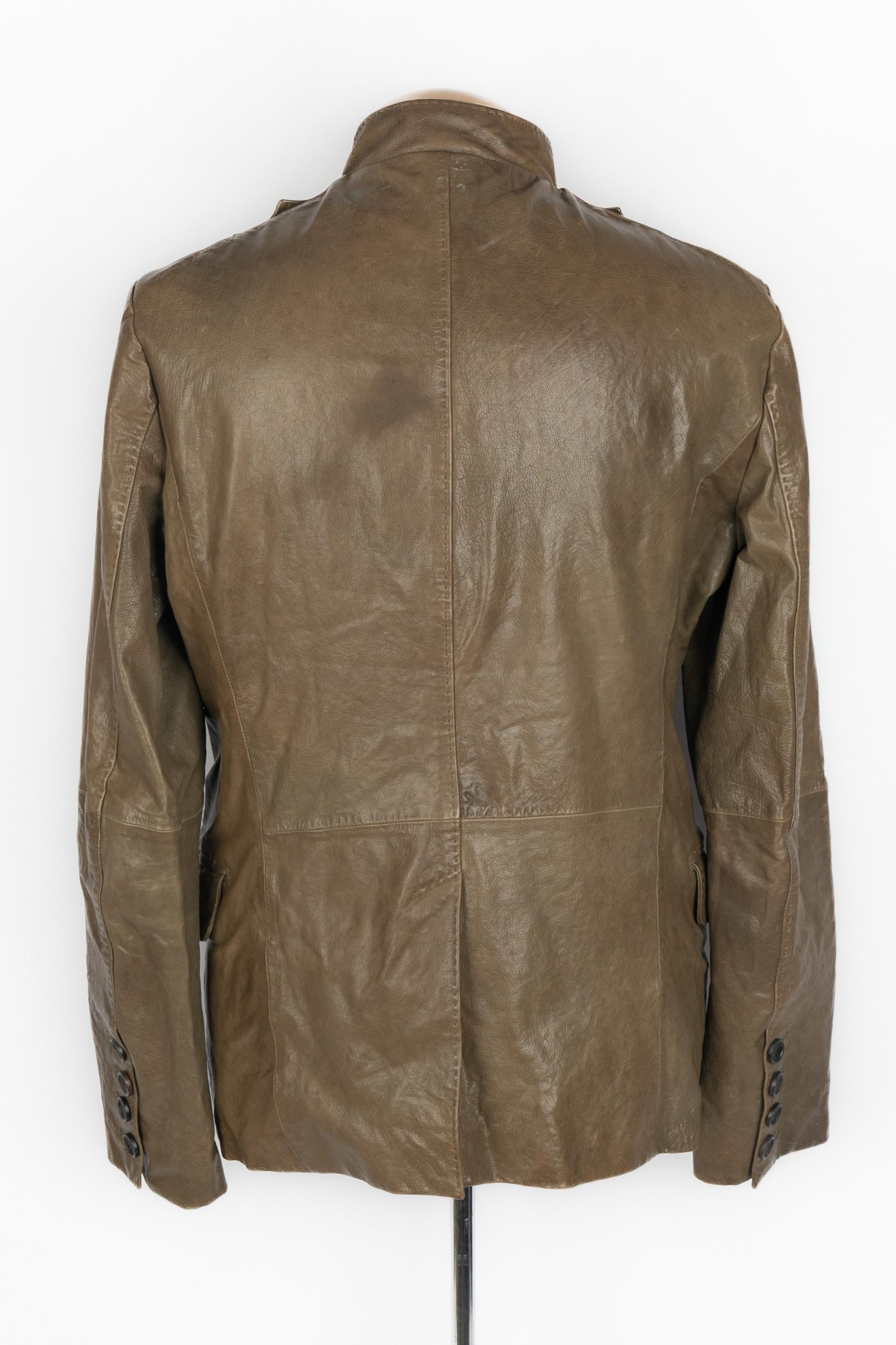 Galliano men leather jacket For Sale 3