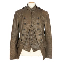 Galliano men leather jacket
