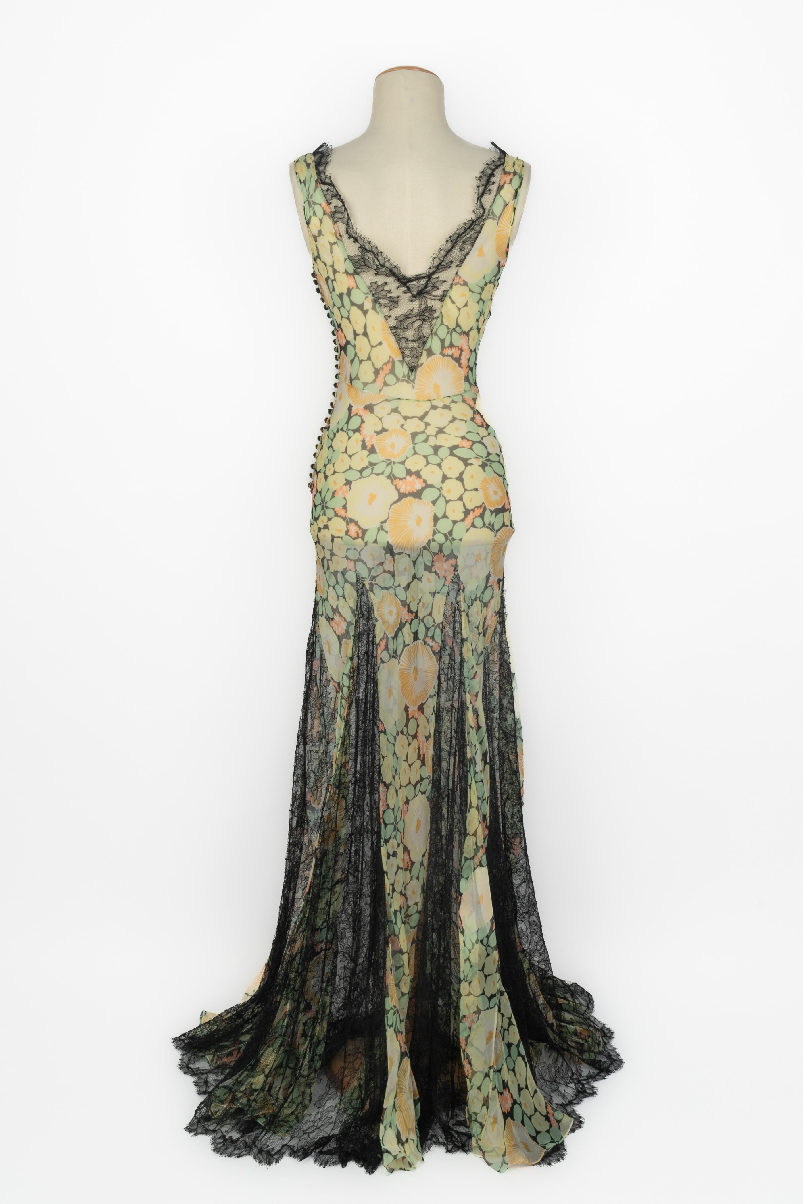 Galliano Musselin-Kleid Damen im Angebot