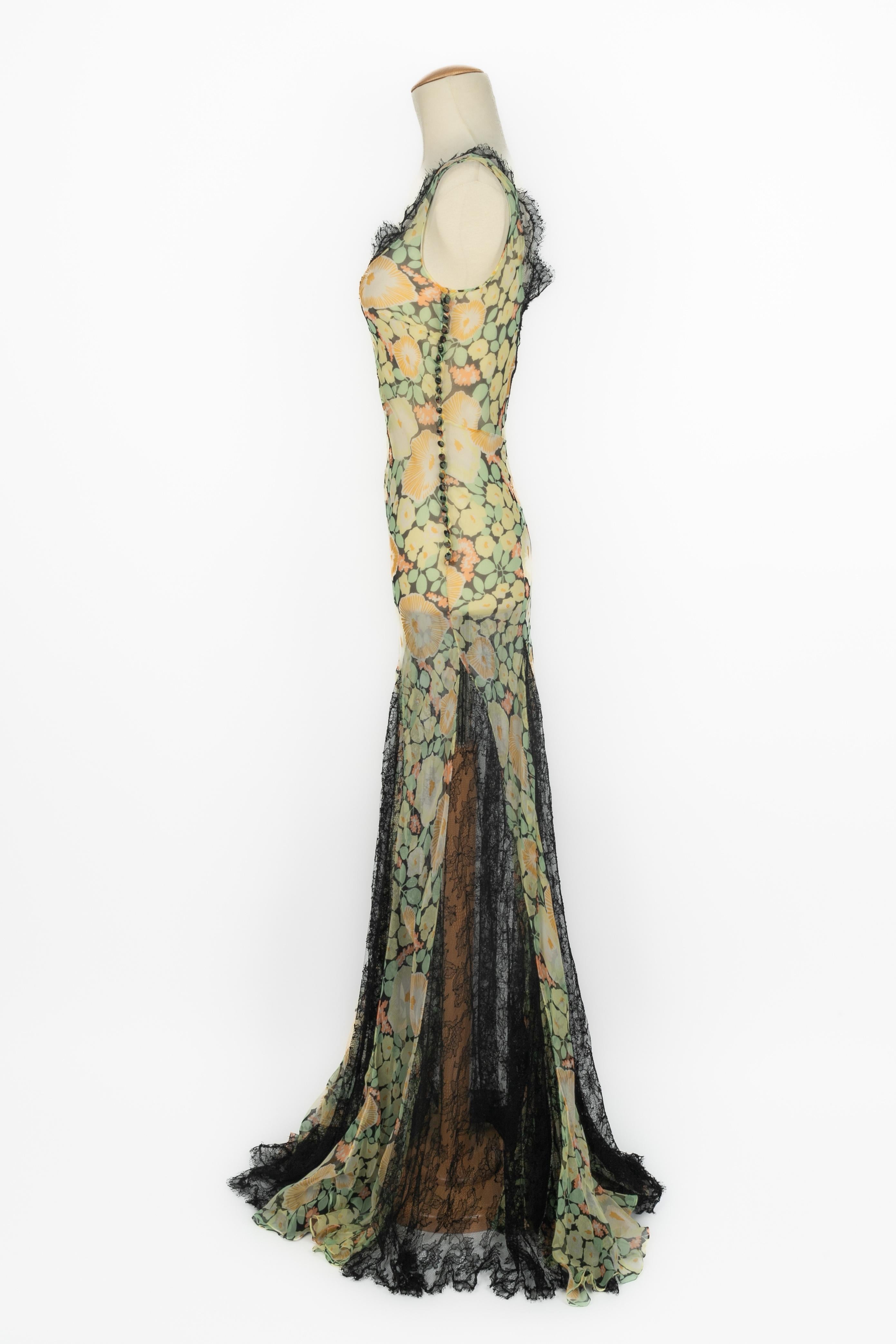 Galliano Musselin-Kleid im Angebot 2