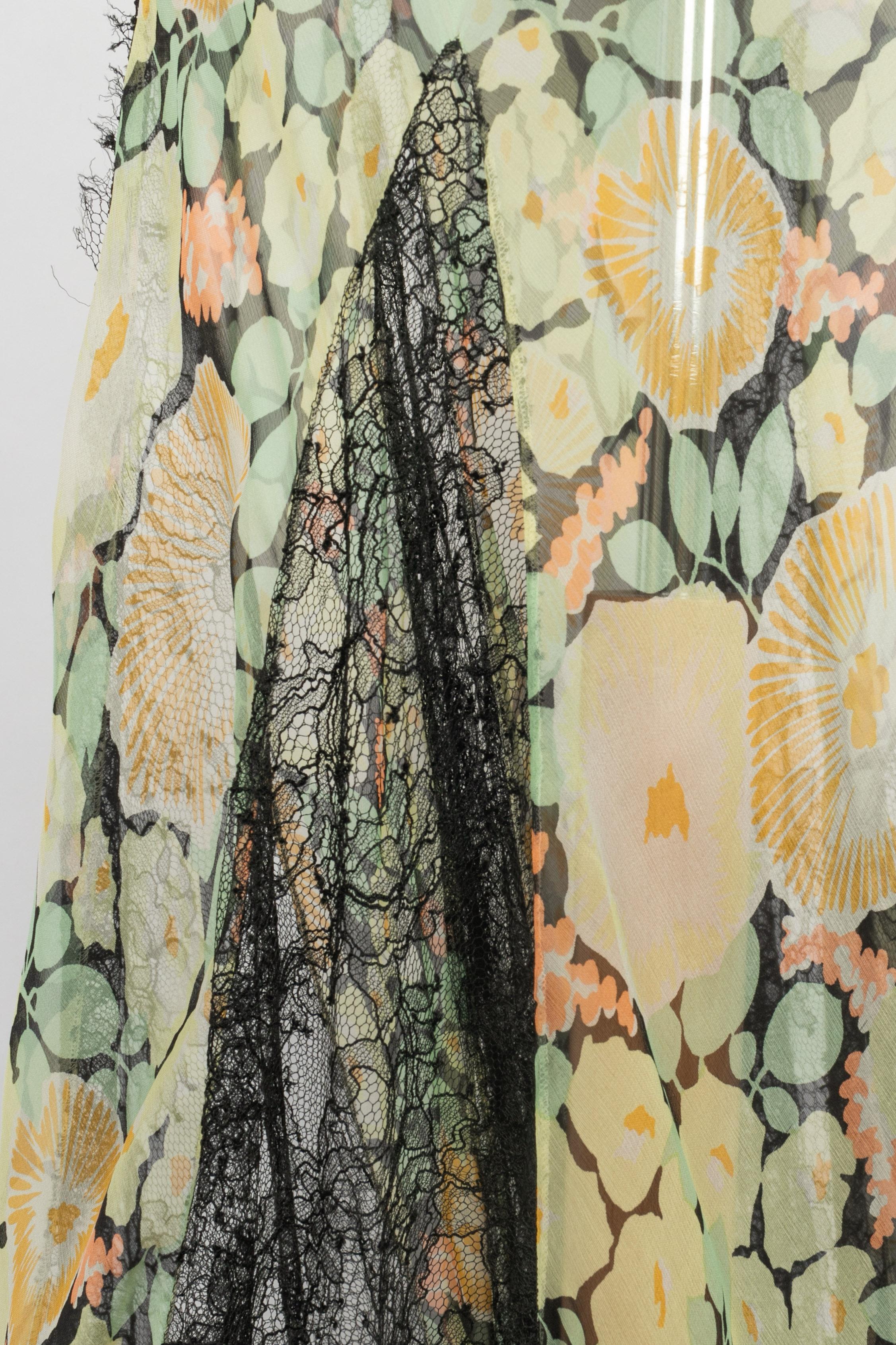 Galliano Musselin-Kleid im Angebot 3