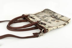 Galliano "Newspaper" Bag in Plastic Canvas and Leather