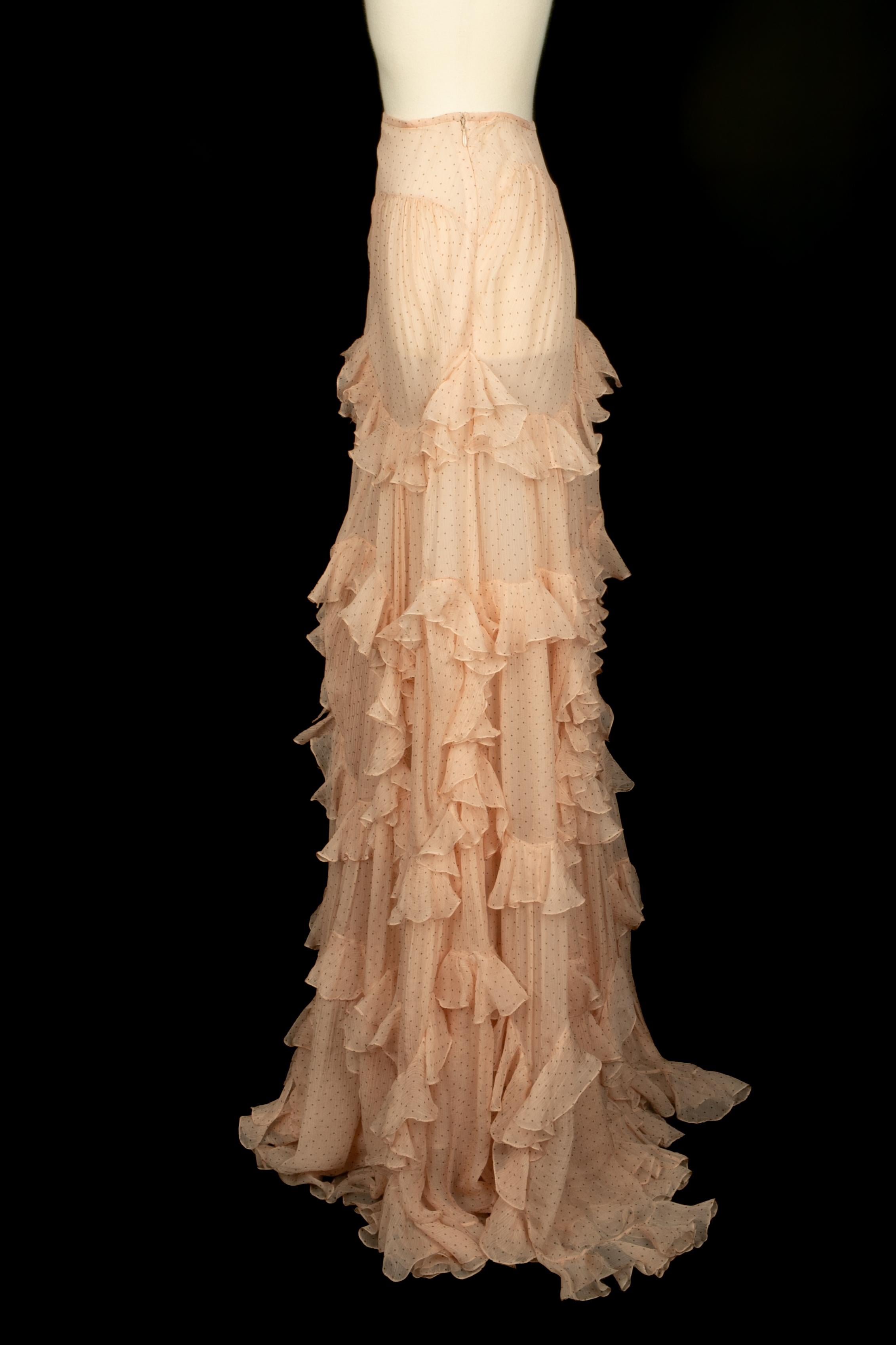 De las mujeres Falda de muselina rosa Galliano en venta